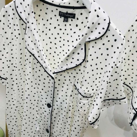 SOLD P.J. Salvage Polka Dot Modal Knit Pajamas - Picture 6 of 13